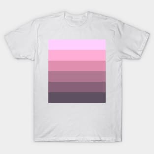 Stripes - Gradient - Dark to Light purple pink violet T-Shirt